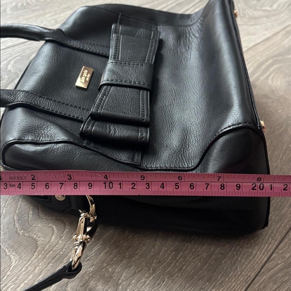 Kate Spade Black Leather Bow Satchel - Picture 5 of 9